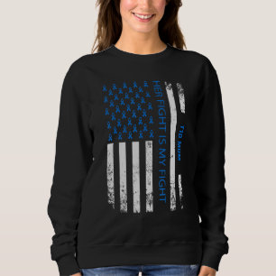 Sweatshirt En Novembre Nous Portons Bleu Papillons Diabète Aw
