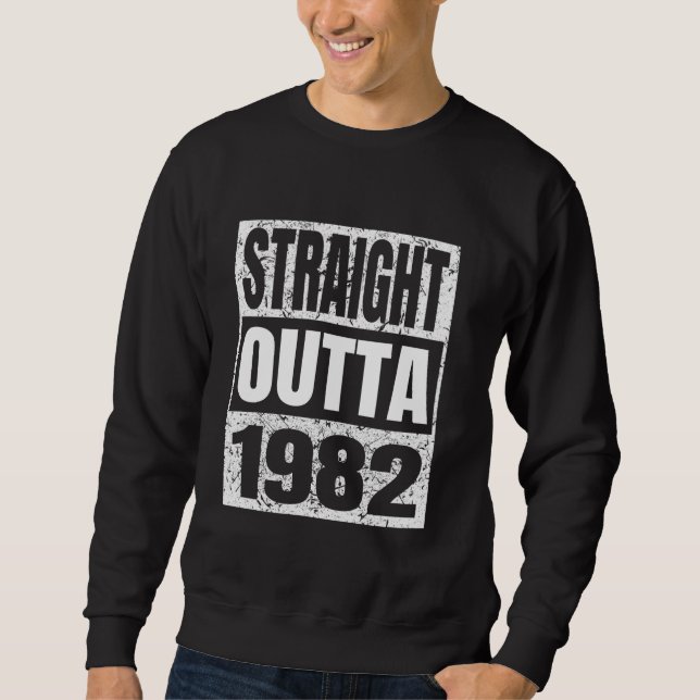 Sweatshirt En Plein Air 1982 Classique 1982 Naissance De L'An (Devant)