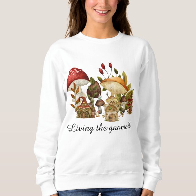 Sweatshirt Enchantement Gnome Champignons (Devant)