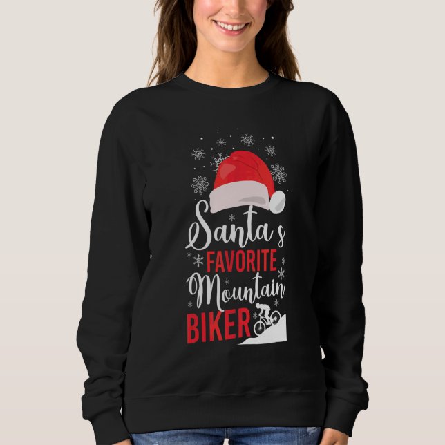 Sweatshirt Enduro Mtb Mountain Vélo équitation descente Noël (Devant)