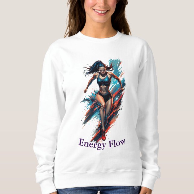 Sweatshirt Energy Flow Femmes design art sportif (Devant)
