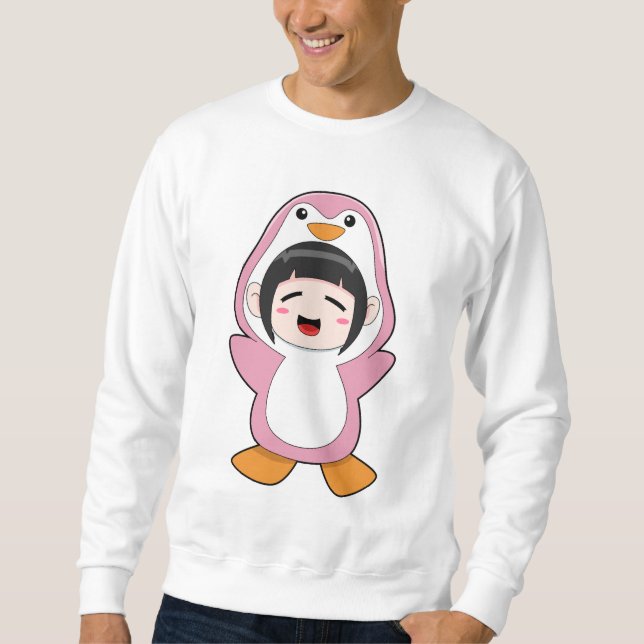 Sweatshirt Enfant avec costume de pingouin (Devant)