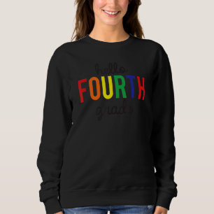 Sweatshirt Enfant Bonjour Quatrième Année Arc-en-ciel Premier