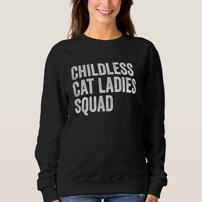 Sweatshirt Enfant Cat Ladies Squad Funny Retro Election Sa (Devant)