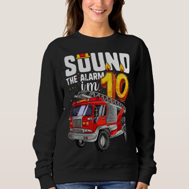 Sweatshirt Enfant de 10 ans Camion d'anniversaire Garçon Pomp (Devant)
