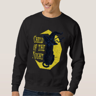 Sweatshirt Enfant de la sorcière de chat de nuit Halloween So