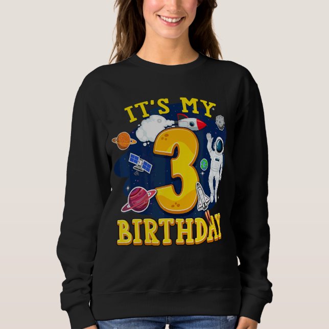 Sweatshirt Enfants 3 ans astronaute espace extra-atmosphériqu (Devant)