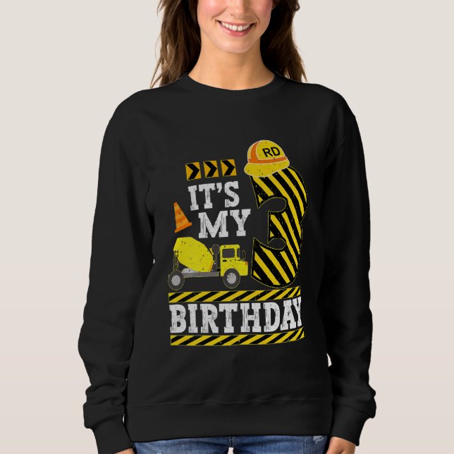 Sweatshirt Enfants 3 ans Garçon C'est mon 3e anniversaire Con (Devant)