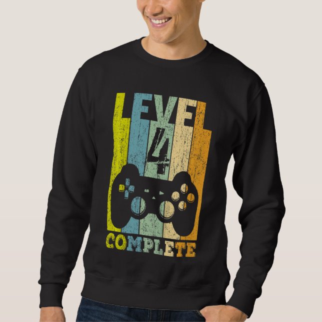 Sweatshirt Enfants 4e anniversaire garçon fille niveau 4 ans  (Devant)