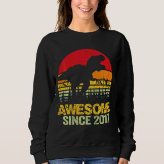 Sweatshirt Enfants 5e anniversaire Dinosaur Trex stupéfiant d
