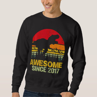 Sweatshirt Enfants 5e anniversaire Dinosaur Trex stupéfiant d