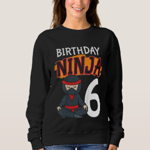 Sweatshirt Enfants 6e anniversaire Ninja Martial Art