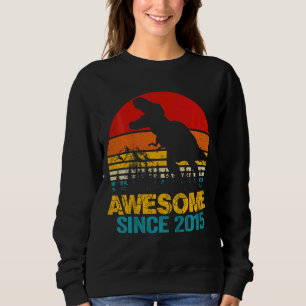 Sweatshirt Enfants 7 ans Dinosaur Awesome depuis 2015 7th Bi