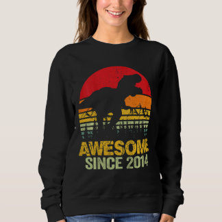 Sweatshirt Enfants 8e anniversaire Dinosaur Trex stupéfiant d
