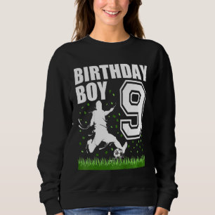 Sweatshirt Enfants 9 ans Football Anniversaire Thème 9ème F