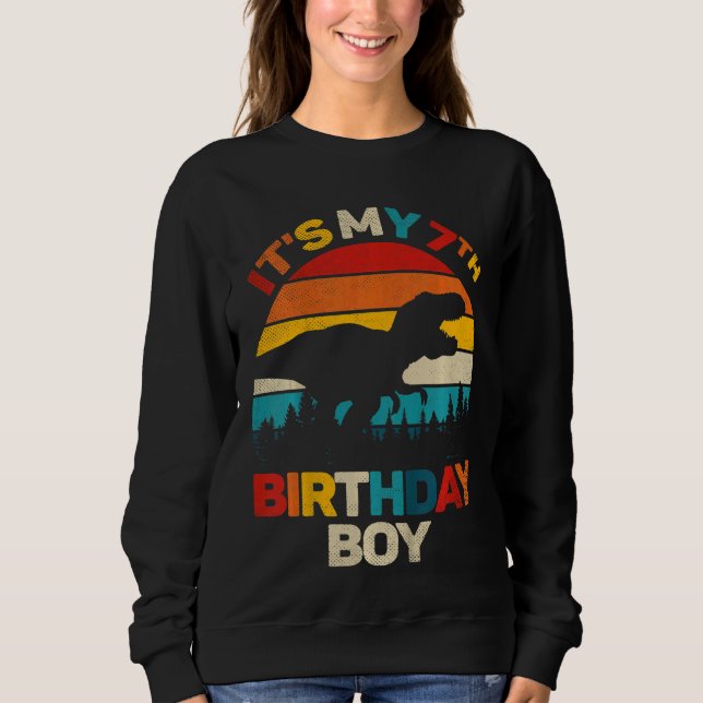 Sweatshirt Enfants C'est mon 7e anniversaire garçon Dinos de  (Devant)