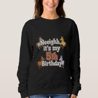 Sweatshirt Enfants C'est mon t-shirt de 5 ans Fête Cheval Amo