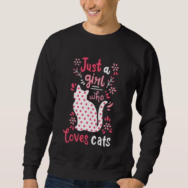 Sweatshirt Enfants Chat Juste Une Fille Chats (Devant)