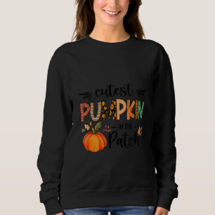 Sweatshirt Enfants Citrouille Cutest Dans Le Patch Halloween
