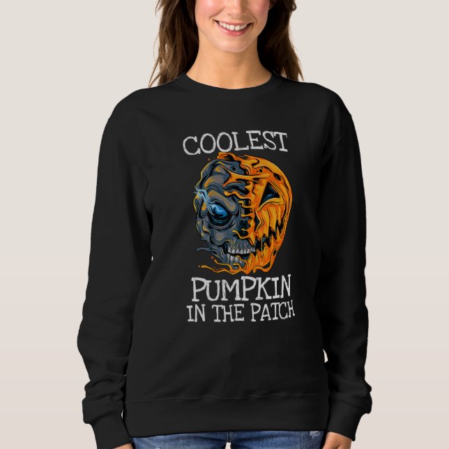 Sweatshirt Enfants Citrouille la plus cool du patch Toddler G (Devant)