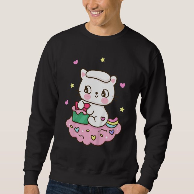 Sweatshirt Enfants Cute Chat (Devant)