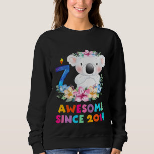 Sweatshirt Enfants Cute Koala Ours 7 Anniversaire Vêtements P