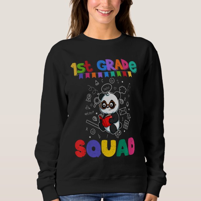 Sweatshirt Enfants de première année Squad Panda Bear Scho él (Devant)