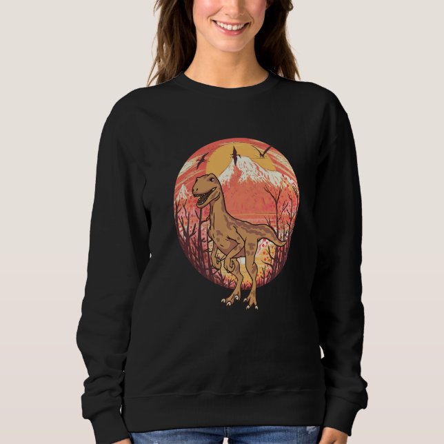 Sweatshirt Enfants Dinosaure Raptor Vélociraptor  (Devant)