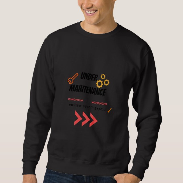 Sweatshirt Enfants Drôle Travailler Sur Quelque Chose Spécifi (Devant)