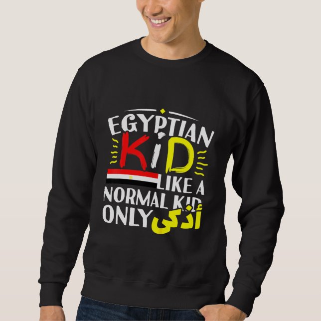 Sweatshirt Enfants Égyptiens Garçons Fille Arabe Écrire Égypt (Devant)