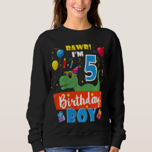 Sweatshirt Enfants Enfants 5 ans Dino Amour 5e anniversaire B