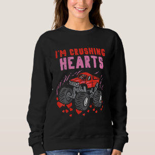 Sweatshirt Enfants Enfants J'écrase les coeurs Monster Truck 
