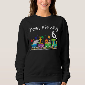 Sweatshirt Enfants Enfin 6 6e fête d'anniversaire Zoo