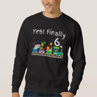 Sweatshirt Enfants Enfin 6 6e fête d'anniversaire Zoo