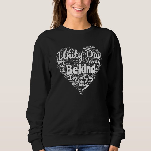Sweatshirt Enfants Enseignant Kindness Unity Day Orange Heart (Devant)