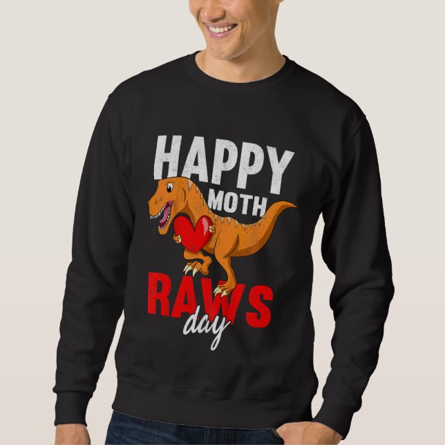 Sweatshirt Enfants Fils pour mère Dinosaur Joyeuse Fête des M (Devant)