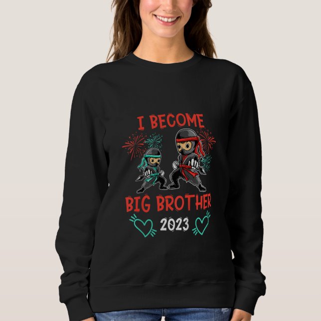 Sweatshirt Enfants frères Big Brother ninja (Devant)