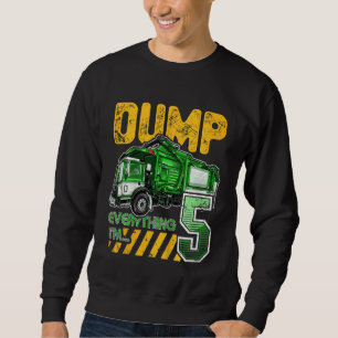 Sweatshirt Enfants Garbage Truck 5e anniversaire 5 ans Annive
