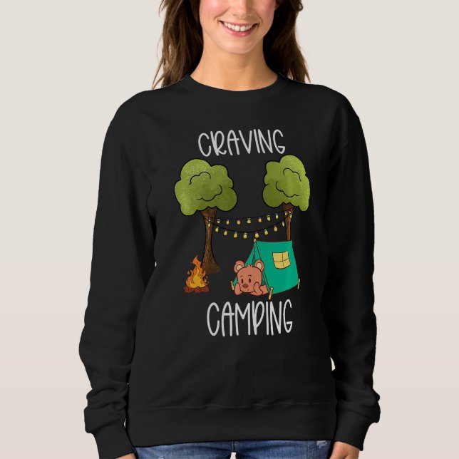 Sweatshirt Enfants Glamping Gear Tente Camping Ours Camper Ch (Devant)