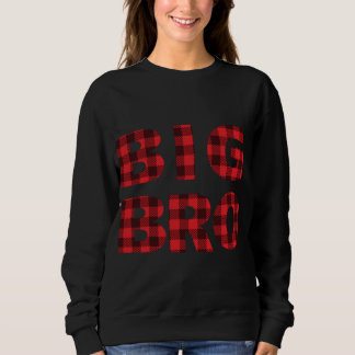 Sweatshirt Enfants Gros Bro Red Buffalo Plaid Cadeau Pour Nou
