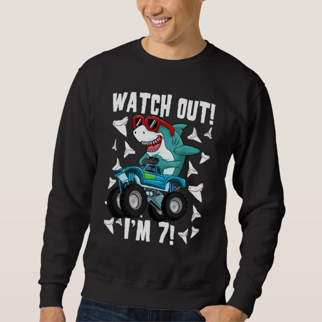 Sweatshirt Enfants Guettez Monde Im 7 7e anniversaire 7 ans (Devant)