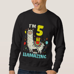 Sweatshirt Enfants Im 5 Llamazing Llama Cute Alpaca Animal 5e