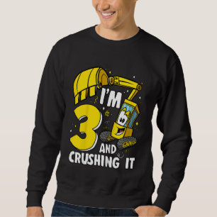 Sweatshirt Enfants J'ai 3 ans et le broyer 3 ans Garçons Exca