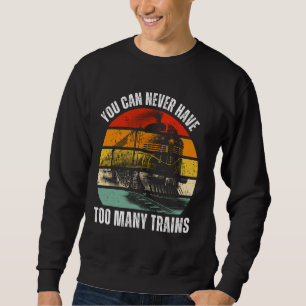 Sweatshirt Enfants jamais trop de trains Anniversaire Garçon 