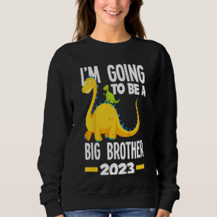 Sweatshirt Enfants Je vais être un grand frère 2023 Dinosaur 