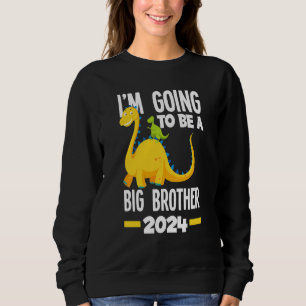 Sweatshirt Enfants Je vais être un grand frère 2024 Dinosaur 