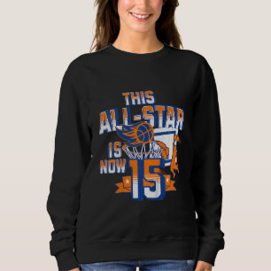 Sweatshirt Enfants Joyeux 15e anniversaire de la fête de bask