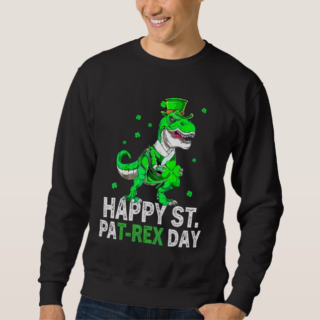 Sweatshirt Enfants Joyeux St Pat Trex Jour Dino Jour de la Sa (Devant)