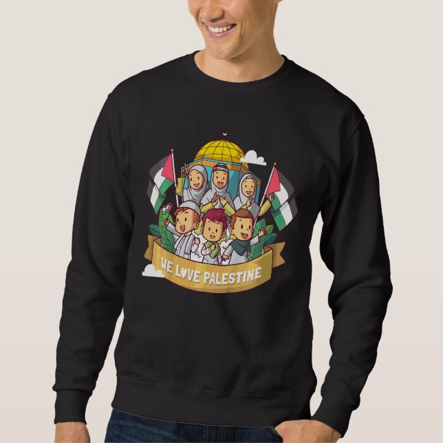 Sweatshirt Enfants Libérez La Palestine Drapeau Arabe Droits  (Devant)