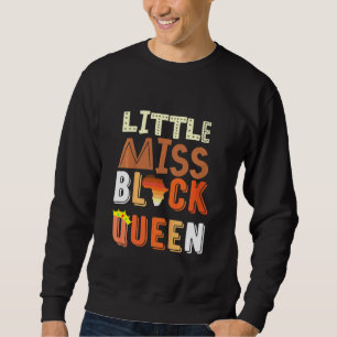Sweatshirt Enfants Little Miss Reine noire Melanin Gi Brown p